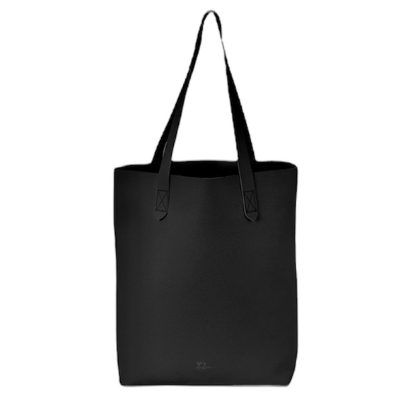 Gry Mattr Handbags - GRY MATTR Black Pebbled Vegan Leather Tote Bag Book Shoulder Bag